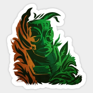 Tiki Moon Sticker